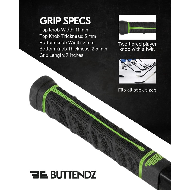 Buttendz Future Replacement Hockey Handle - Step Down Knob with