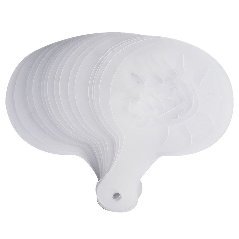 16 Pieces Cappuccino Stencils, Barista Stencil Cappuccino Decorator, Plastic Coffee