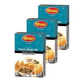 Shan Pakora/Bhajia Recipe Mix 5.29 oz (150g) - Seasoning Spice Powder for Traditional Lentil Fritters - Suitable for Vegetarians - Airtight Bag in a Box (Pack of 3)