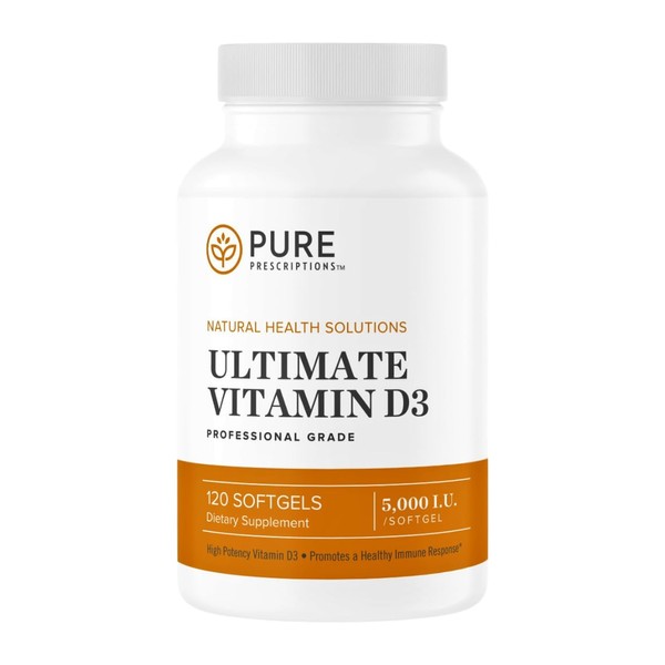 Pure Prescriptions Ultimate Vitamin D3-5,000 IU - High Absorption Vitamin