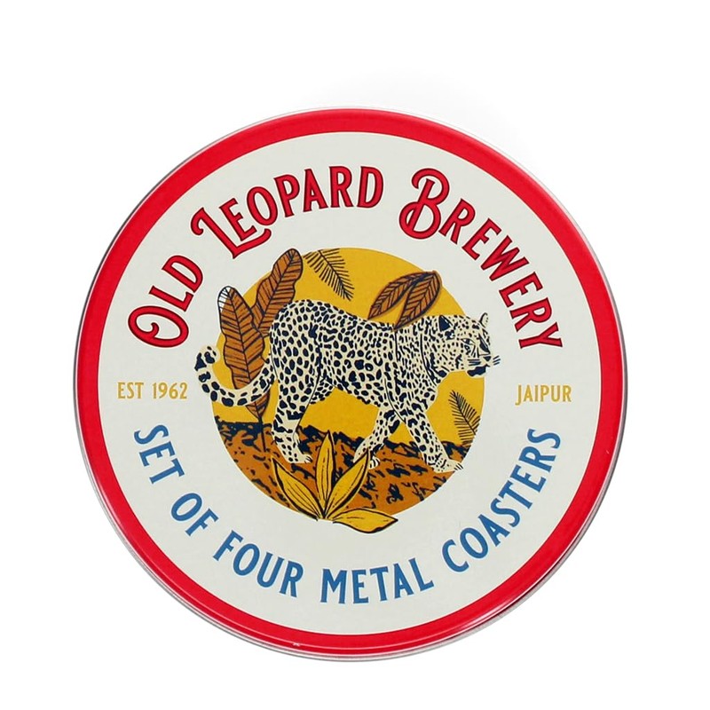 Metal coasters - Old Leopard Brewery (set of 4)