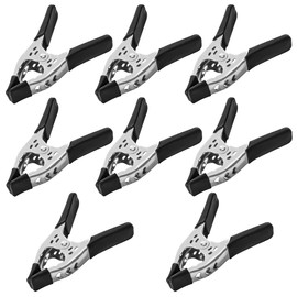 Lot of 8-6" inch Spring Clamp Large Super Heavy Duty Spring Metal Black - 2.5 inch Jaw Opening