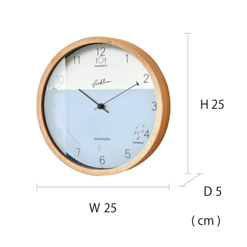 Interform Wall Clock Radio Clock CL-3027 Fiscliv Fish 25 Diameter