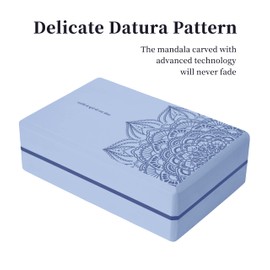 LaiEr Yoga Block (Set of 2) 9"x6"x3" High Density EVA Foam Brick, Non-Slip Surface Soft and Light for Yoga, Pilates, Meditation in Light Blue