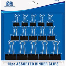 15 x Fold Back Bull Dog Grip Binder Clip