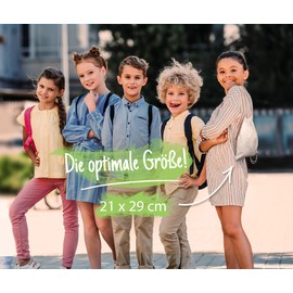 ELES VIDA Cotton gym bag, 21 x 29 cm, sports bag, backpack, fabric bag, cotton bag, jute bag, Oeko-Tex® tested fabric bag for men and women, children gym, White