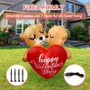 Aotiooy Valentines Inflatables Outdoor 4FT Valentines Day Inflatable Couple Bear