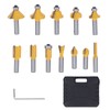 12PCS Router Bits 8mm Shank Carbide Blade Woodworking Milling Cutter