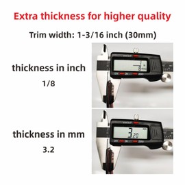 16Ft Glossy Black Automotive Car Exterior and Interior Molding Trim Universal Bumper Window Door Body Side Decorative Strip Scratch-Proof (1-3/16 inch (30mm))