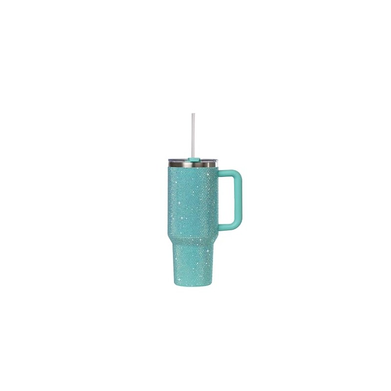 Sip+Sea Grenada 40 oz Stainless Steel Bling Rhinestone Tumbler with
