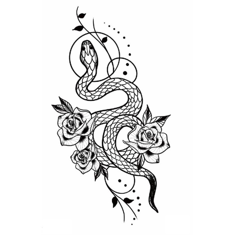 2 x Temporary Snake Tattoo Fake Tattoos TBS8384 8385