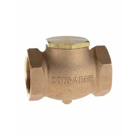 CONRADER New 1/2" CAST brass horizontal check valve air compressor in line vertical