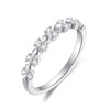 OVIMIA Bow Moissanite Wedding Bands for Women, Half Eternity Ring