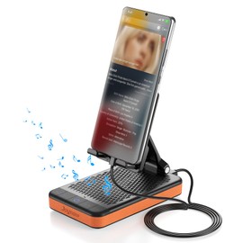 Joymate Gifts for Men and Women, Slim 5000mAh Charging Stand Phone Stand with Bluetooth Speaker Foldable Phone Holder Festival Gift for Husband,Wife,Dad,Mom,Teens