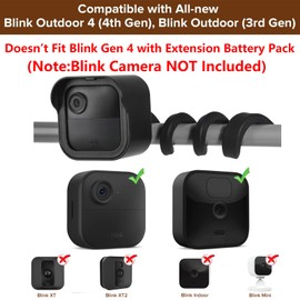2Pack Flexible Twist Mount for All-New Blink Outdoor 4 (4th Gen) & Blink Outdoor (3rd Gen), Weatherproof Protective Housing with Charging Cutout and Gooseneck Mount for Blink Outdoor Camera