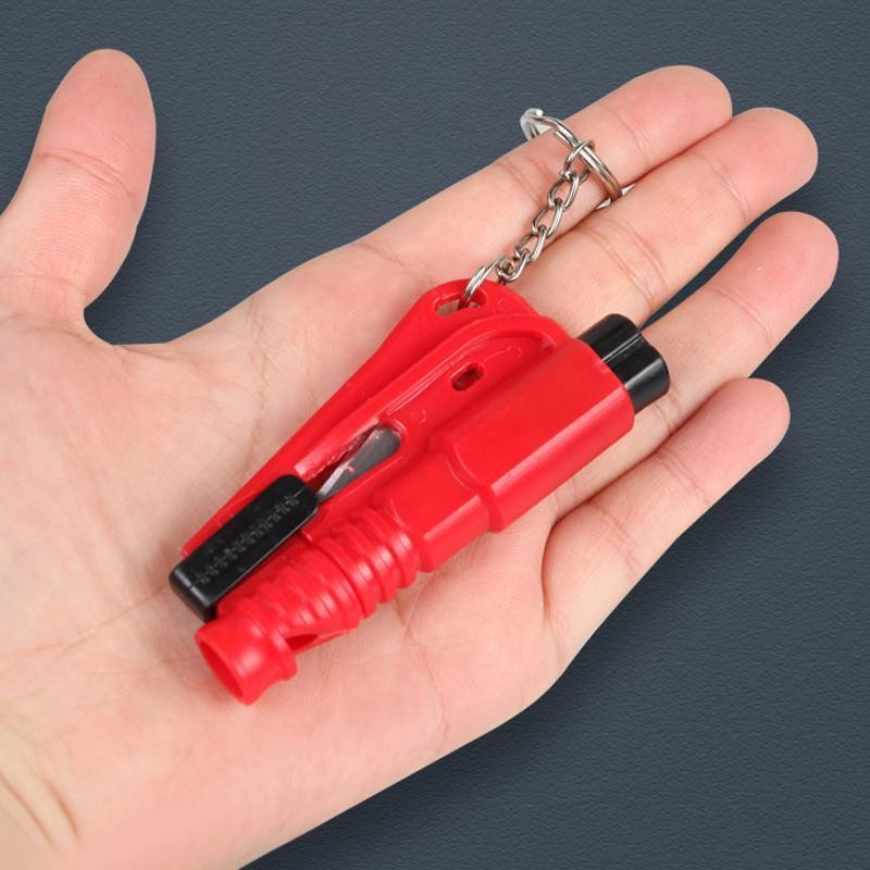 3 in 1 Car Emergency Escape Tool Keychain, Multifunctional Car