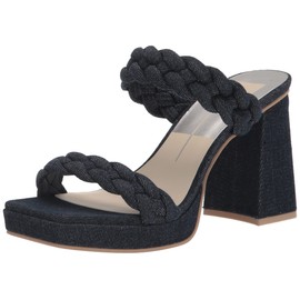 DOLCE VITA Women's Ashby Heeled Sandal, Indigo Denim, 9