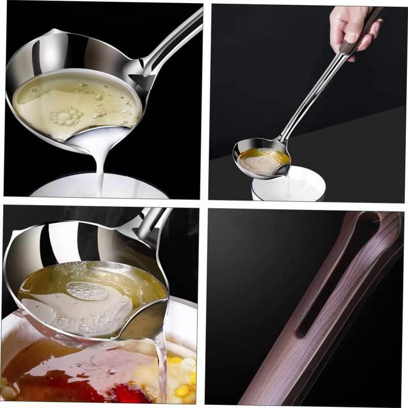 Mobestech Oil Separating Ladle Practical Soup Scoop Drip-preventing Nozzle for