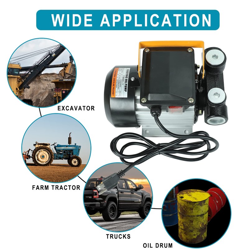 110V AC 550W Self Priming Electric Transfer Pump, 60L/min Oil