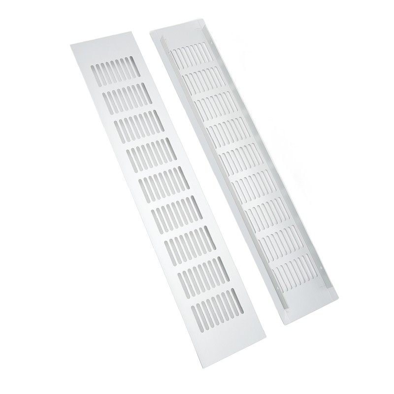 2 Pcs Air Vent Ventilation Grille Aluminium Alloy Rectangular Vent