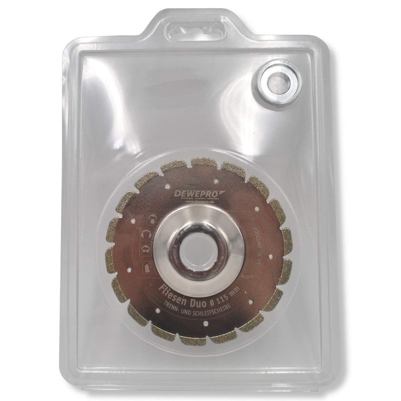 DEWEPRO® Diamond Cutting Disc - Grinding Disc Diameter 115 mm