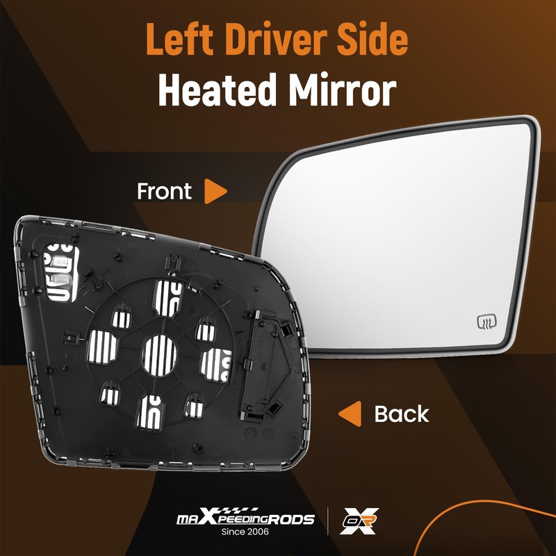 maXpeedingrods Driver Side Heated Mirror Glass Replacement for Toyota Sequoia