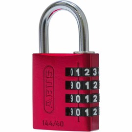 ABUS Combination Padlock 144/40 Lock-Tag Aluminium Red