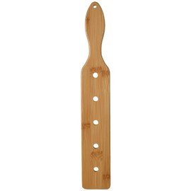 Bamboo Wood Paddle, 14 Inch Solid Durable Smooth Wooden Paddle with Airflow Holes for Adults and Kids