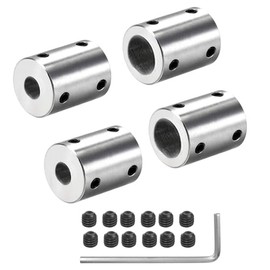 4 Pieces 8 mm to 12 mm Rigid Motor Shaft Coupling Sleeve Coupling Adapter for 3D Printer RC Motor Accessories