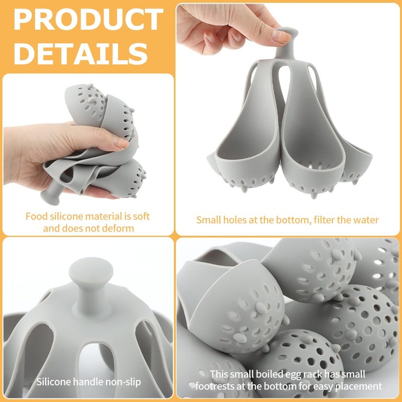 Silicone Egg Boiler Rack Freestanding Egg Boiler Eggs Cooker Hard