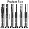 High Speed Steel Tap Set, M3/M4/M5/M6/M8/M10 Screw Tap Drill Bits,