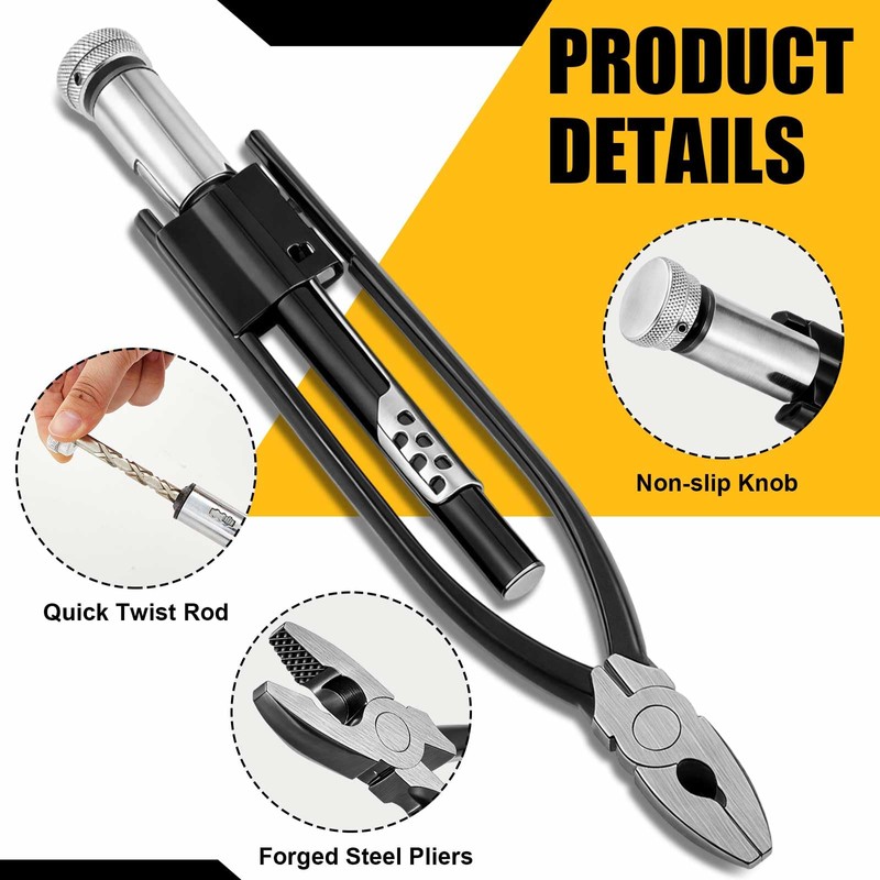 Lanties 9 Inch Reversible Safety Wire Twister Pliers Left and