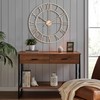 CLXEAST 30 Inch Wall Clock,Large Champagne Gold Metal Roman Numeral