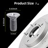 Kewucn 4 PCS Stainless Steel Brake Disc Rotor Screws for