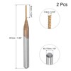 sourcing map 2 pieces solid carbide end mill 0.4 mm,