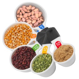 Goodcook Touch Dry Measuring Cup Set, Multi, White