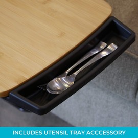 Stander Tray Table Accessory Bundle, Cup Holder, Utensil Compartment, and Base Tube Organizer for Stander and Able Life Tray Tables