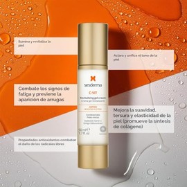 Sesderma C-Vit Crema Gel facial revitalizante actividad antioxidante, hidratante, antiarrugas e iluminadora 50ml                                      