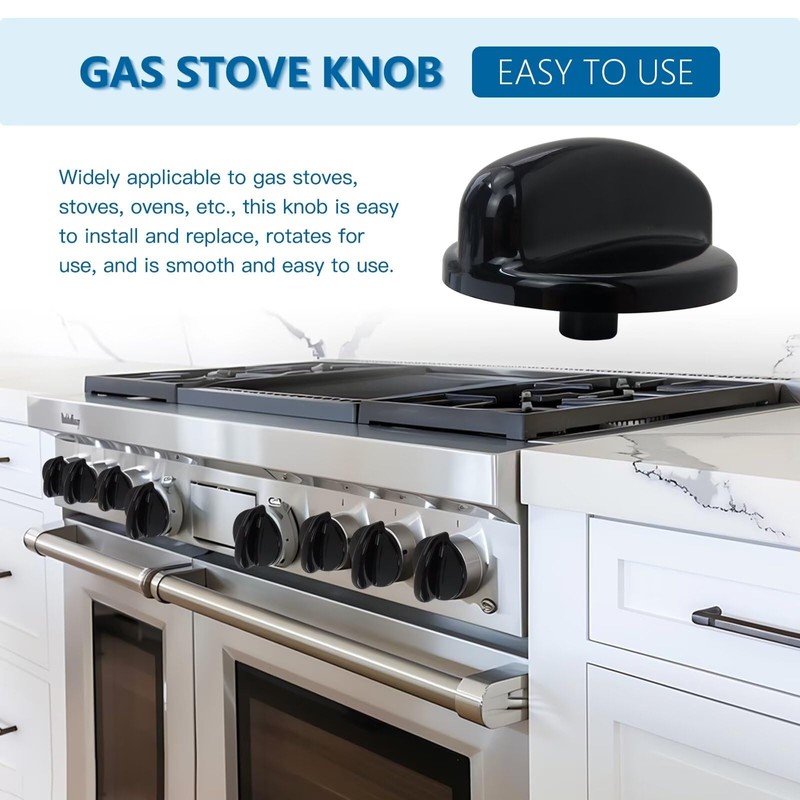 Gxcdizx 4-Pack WB03T10236 Burner Control Knob, Gas Range Knobs Black