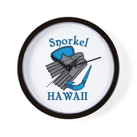 CafePress Snorkel Hawaii 10" Wall Clock for Livingroom, Kitchen, or Office