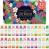 VISRIE 32 Pack Lip Balm, Natural Lip Balm Bulk with
