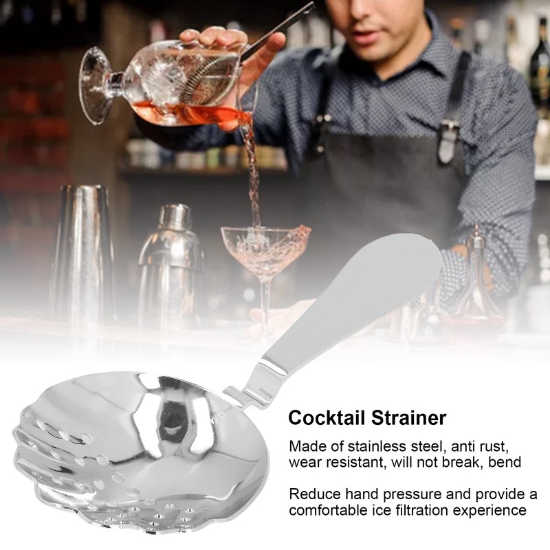Alvinlite Julep Strainer Cocktail Strainer for Drinks SUS Bar Strainer