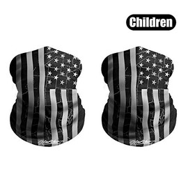 Olarveo 2-Pack Child American Flag Outdoor Face Mask, Half Dust-Proof Windproof Motorcycle Bicycle Bike Kid Face Mask for Cycling, Hiking, Camping, Climbing, Fishing, Jogging