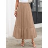 ANRABESS Maxi Skirts for Women Tulle Long Tiered Elastic High