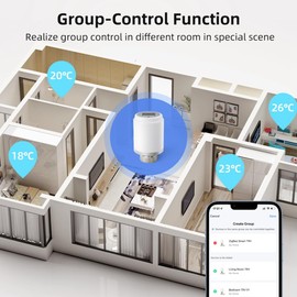 Fahgaer Smart WiFi Thermostatic Radiator Valve Programmable App Remote Temperature Controller Work for Home