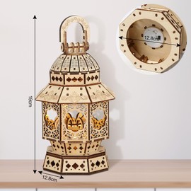 Cuteefun 3D Wooden Puzzle for Adults, Wooden Model Kits for Adults, Unique Handicraft Kits, Exercise Imagination and Hands-on Skills, Ideal for Birthday Christmas, Hand Lantern