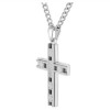 Believe by Brilliance Cross Pendant Necklace Men’s 24' Stainless Steel
