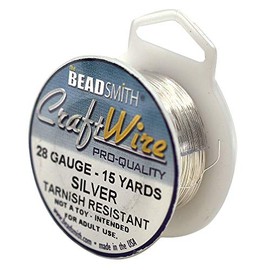 Silver Plated Non Tarnish Wire 26 Ga. 1 Spools 15 Yard Craft Wire