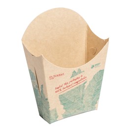 Clickeat Nalca Pocket Holder - Perfect for Fries, Onion Rings, Meat Pies - Take Out Containers, Disposable Snack Cups - Eco-Friendly Veggie Inks - 25 Pcs, 8.81 Oz - Sustainable Food Packaging Solution