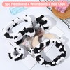 LLOUSSAK Cow Print Spa Headband and Wristband Set, Soft face